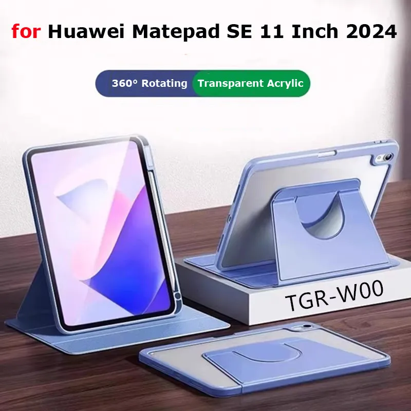 

Case for Huawei Matepad SE 2024 11inch AGS6-W09 Matepad 11 2023 2021 Air 11.5-inch S 11.5 Tablet 360° Rotation Stand Case Cover