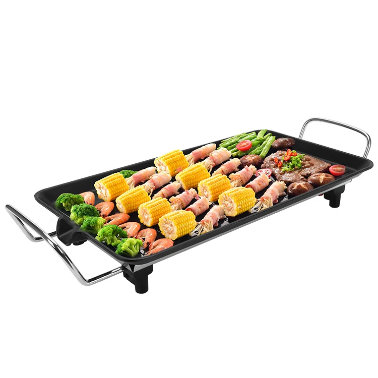 

1750W power electric grill pan baking roasting barbecue oven commercial home use nonstick grill pan frying pang Electric Grill