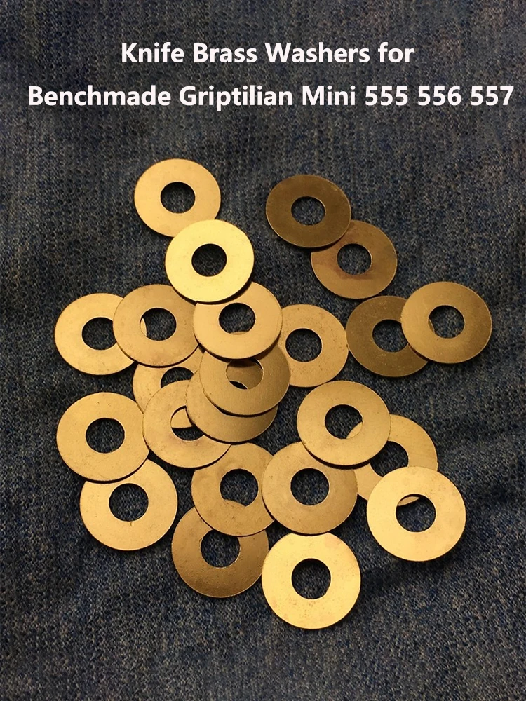 10pcs Folding Knives Brass Washers Metal Gasket Cushion Ring for Benchmade Griptilian Mini 555 556 557 DIY Make Accessories Part