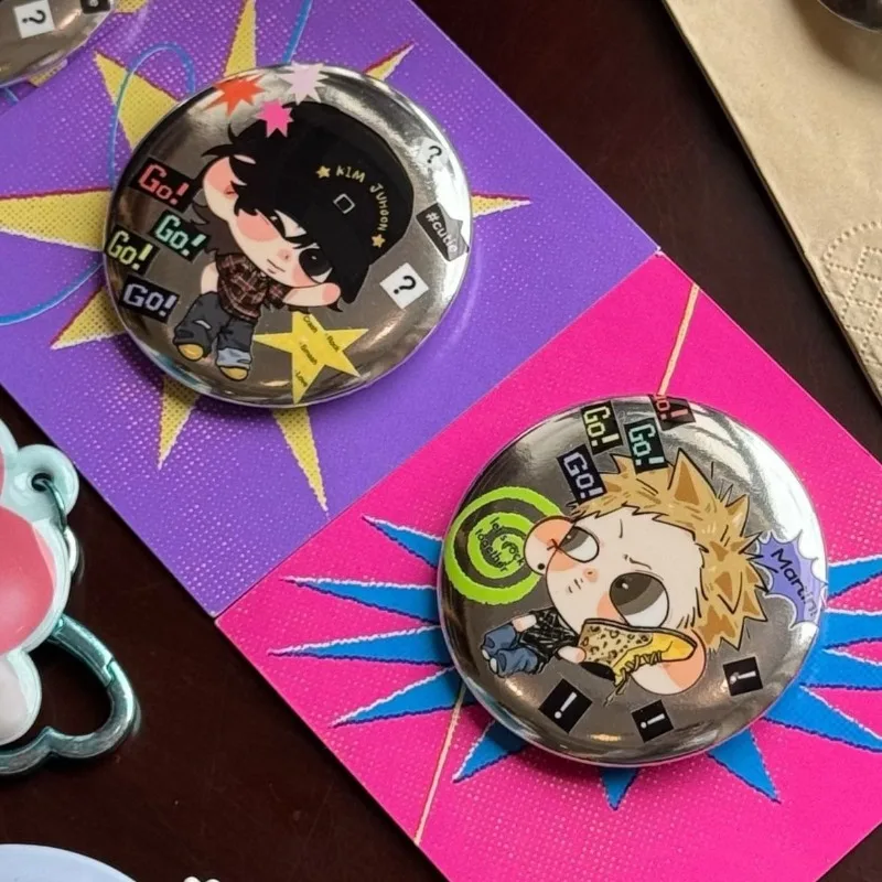 CORTIS Tin Button Badge Juho on Keonho Martin Edwards Fandom Merch Outfit Matching Accessory Itabag Filler Decor Pin Charm Gift