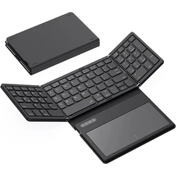 Folding Bluetooth Keyboard,Mini Foldable Wireless Keyboard for iOS iPad Full-Size Travel Keyboard for MacOS, Windows Tablets