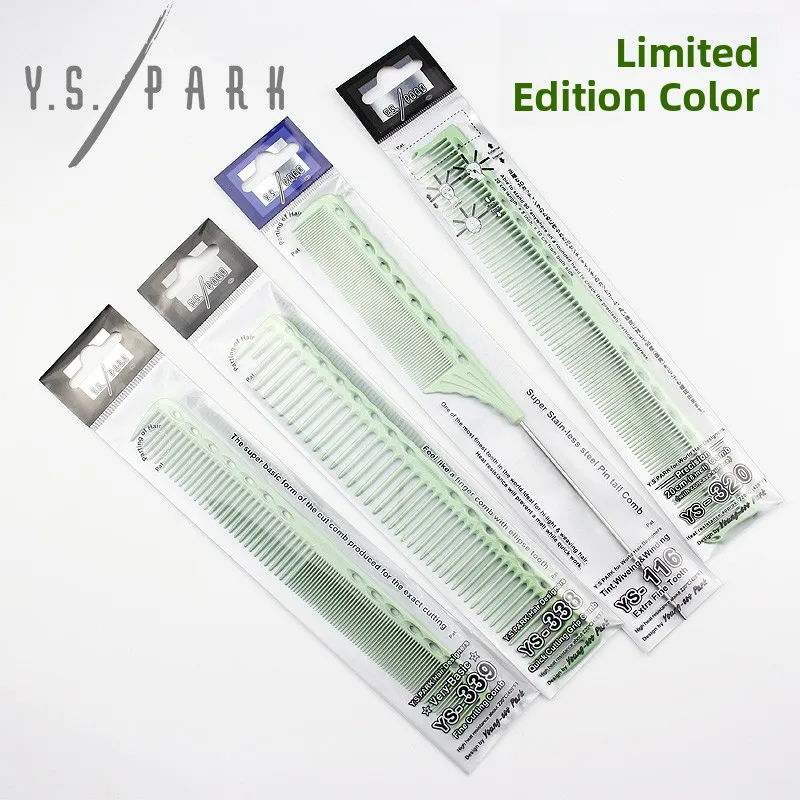 

Limited Edition Mint Green Hair Stylist Scissors YS PARK Comb Tail Hairdressing Tool Resin Toothed Universal Salon Use