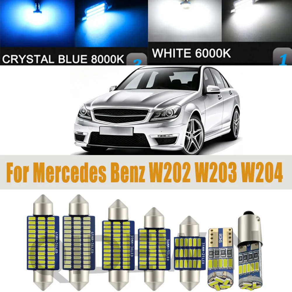 Car Interior LED Light Kit Canbus For Mercedes Benz W202 W203 W204 W205 W210 W211 W212 C207 A207 C E Class Auto Accessories