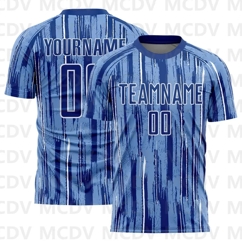 

Custom Sky Blue Black-White Snake Skin Sublimation Soccer Uniform Jersey Personlized Team name you name number T-Shirts