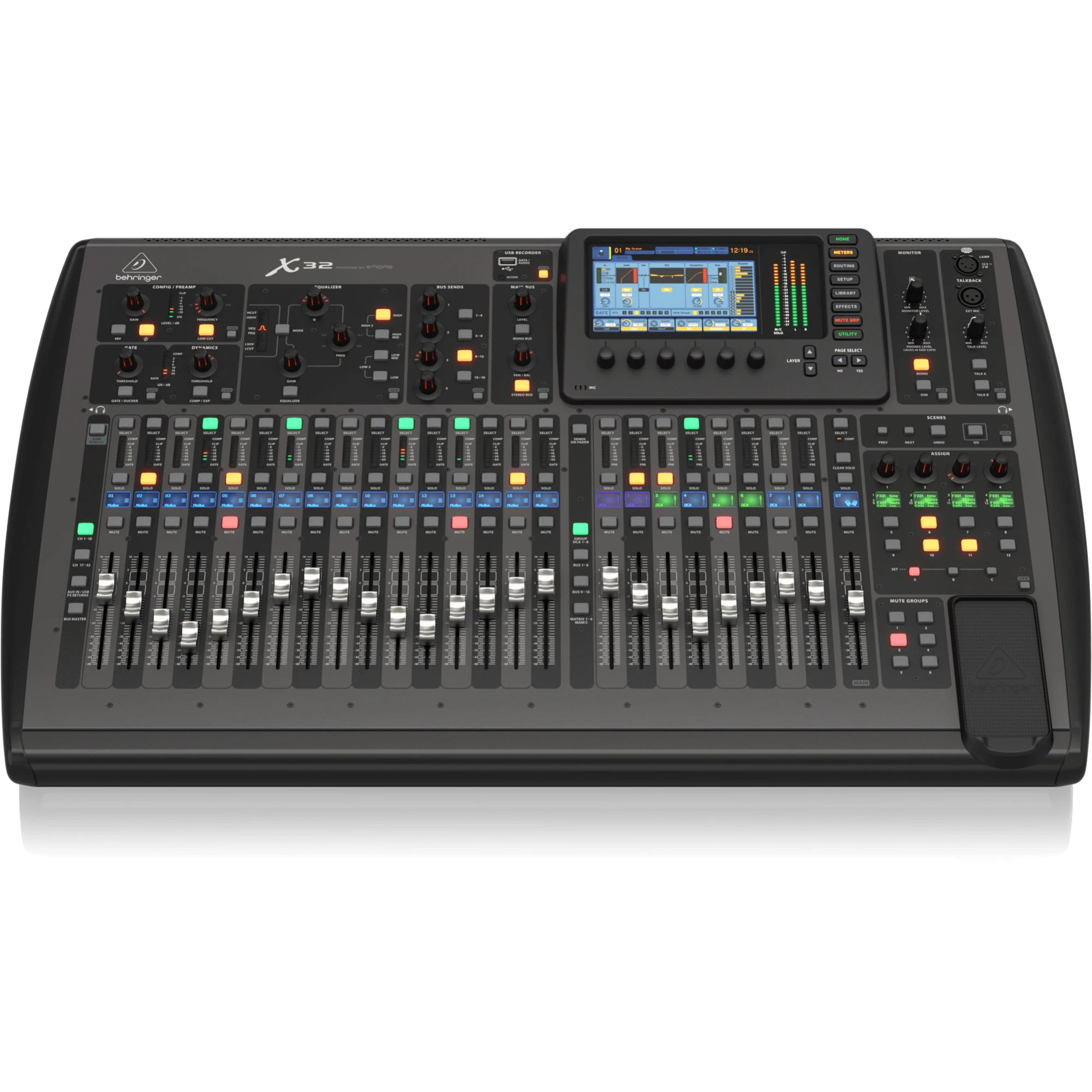 YYHC X32 PA Sound System Professional Speakers Digital Mixer Console Live Show Music Equipment 32 Inputs Audio Mixer