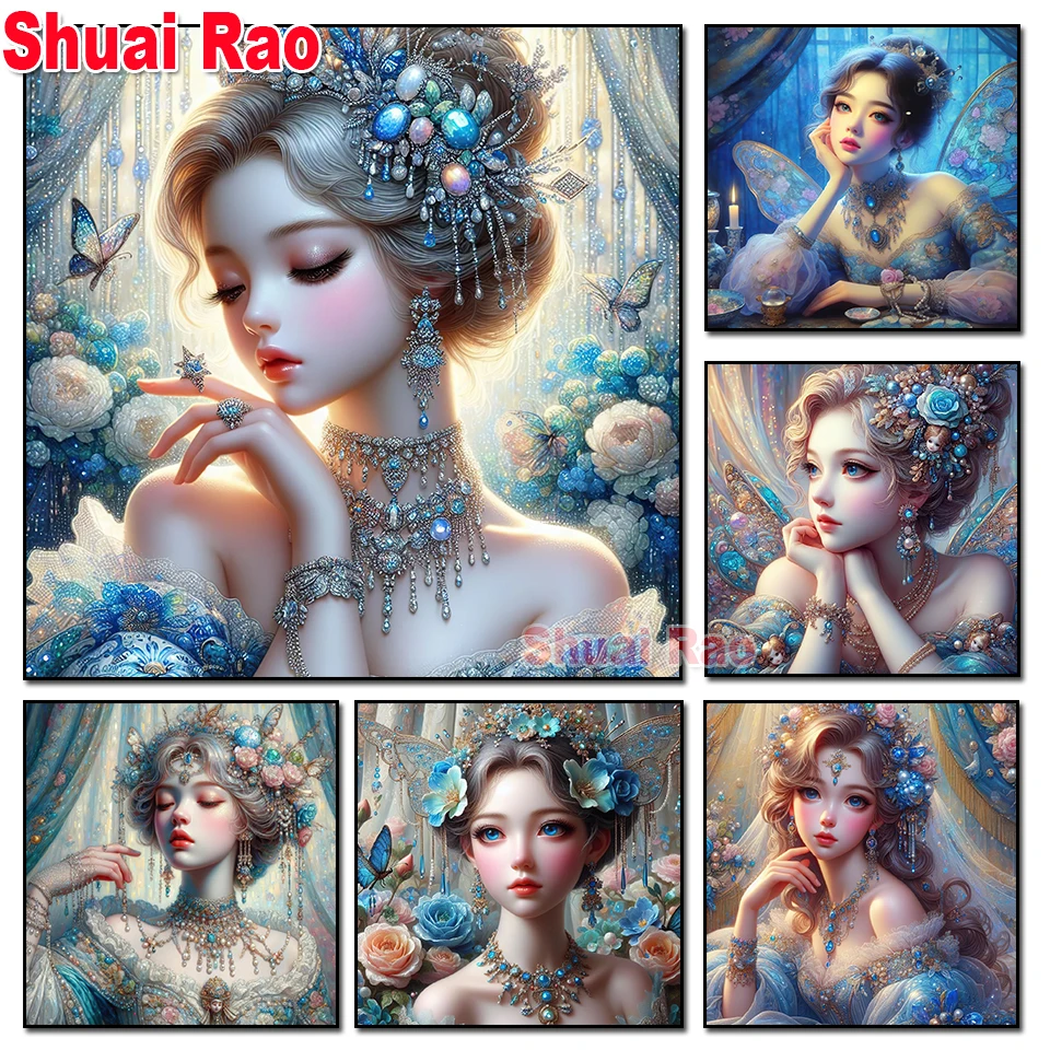 Jewelry Angels Diamond painting 5d DIY handmade embroidery kit full square/round drill Cross stitch Beautiful Girls home decor