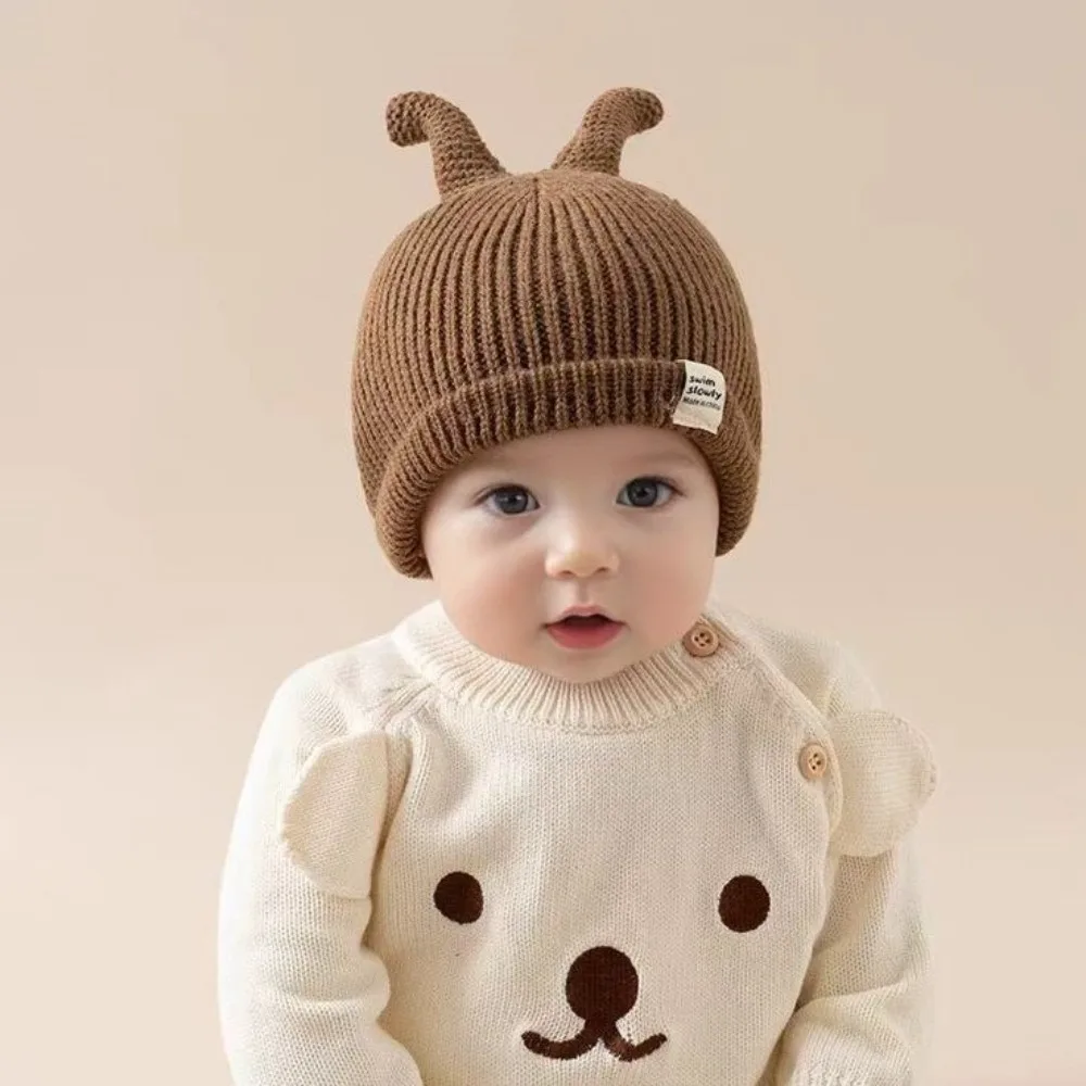 

New Warm Knitted Hat Coldproof Cute Ear Protection Hat Windproof Beanie Hat Infant