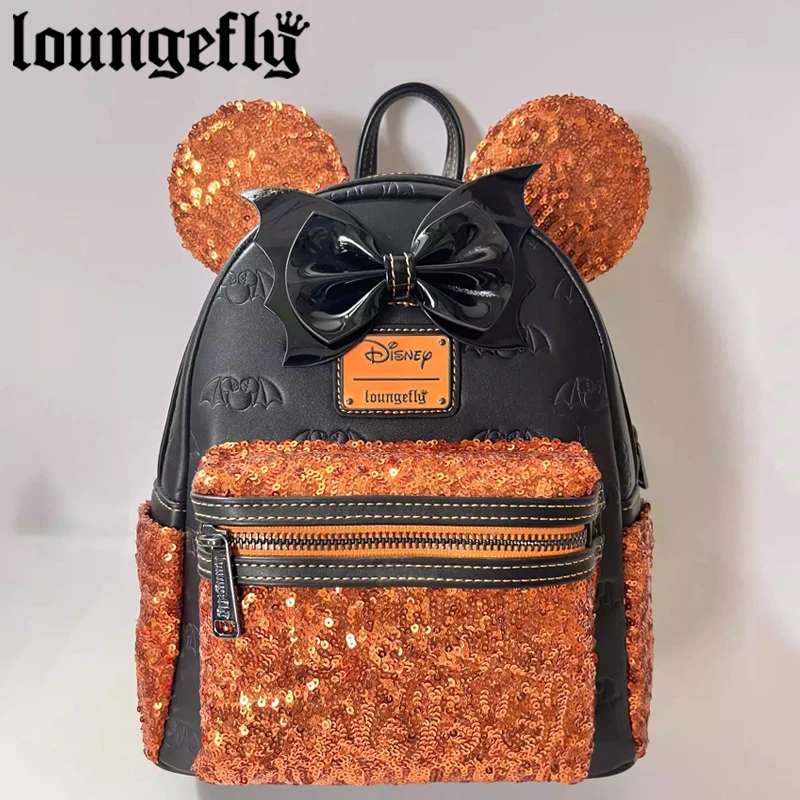 New Loungefly Halloween Minnie Mouse Sequin Exclusive Mini Backpack