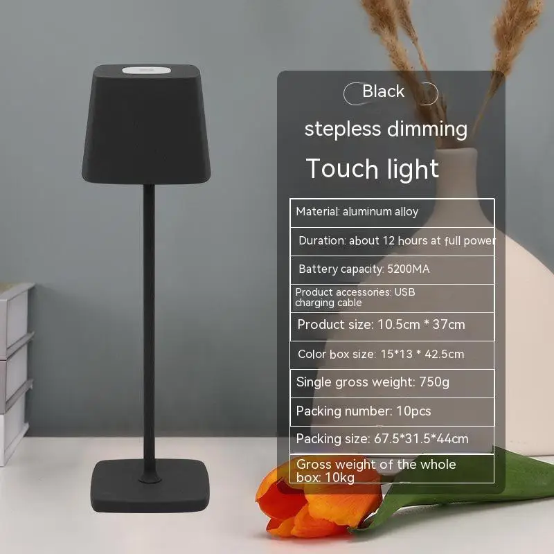 USB Recarregável Toque LED Desk Lamp, Pequena atmosfera noite lâmpada, Quarto