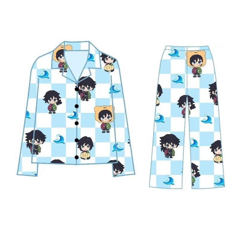 

Аниме Demon Slayer Hashibira Inosuke Agatsuma Zenitsu милые пижамы весна-лето пары можно носить вне дома комплект одежды подарки