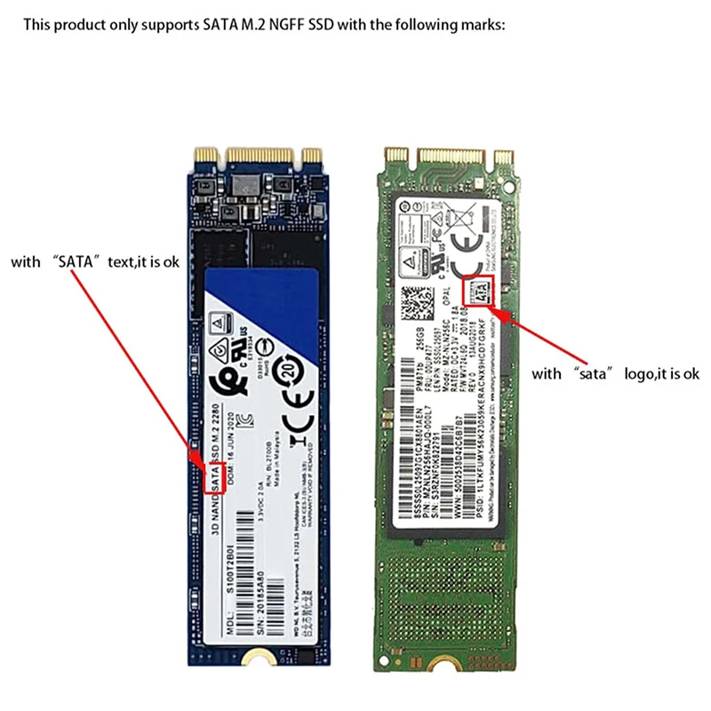 

1pc NEW SATA M.2 NGFF SSD to 2.5" Adapter Riser Card Hot Sale