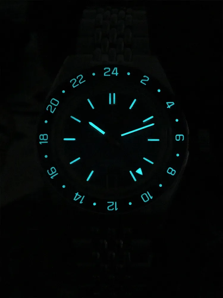 San Martin Fashion Nylon Strap NH34 GMT Men Sports Watch Original Design Automatic Mechanical Waterproof Full Luminous SN0116