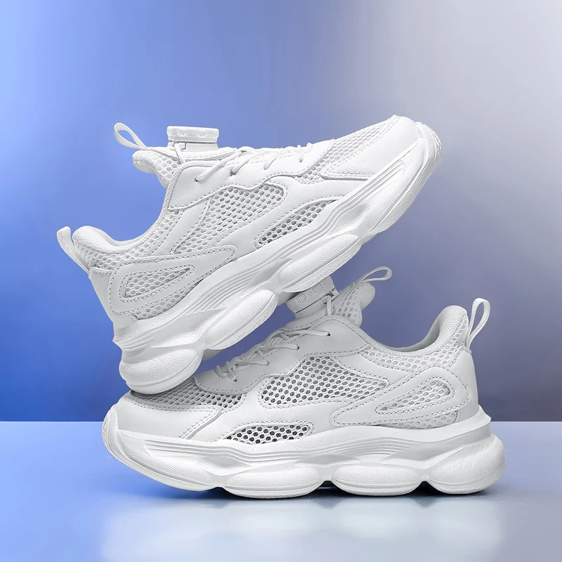

Kids Outdoor Summer Sport Shoes Large Mesh Breathable Surface Anti Kick Toe Lightweight Sneakers for Daily Activities