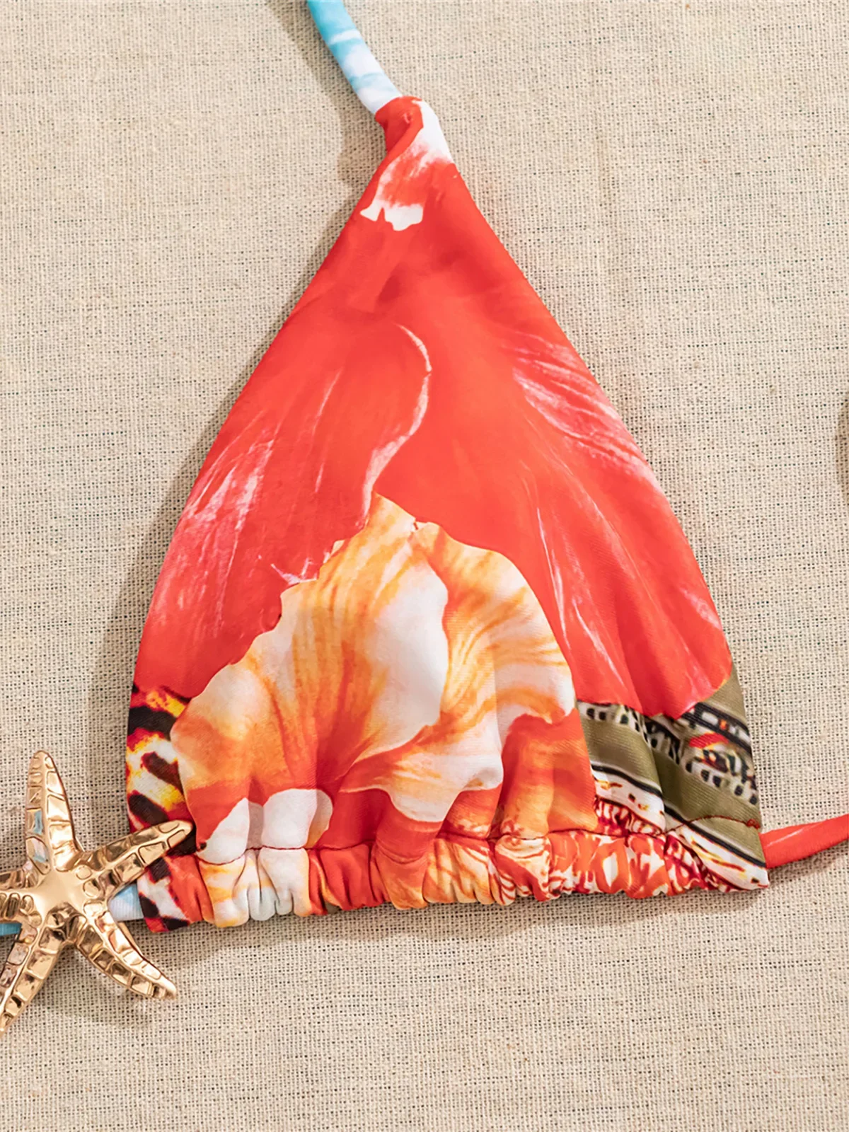 XS - L Bikini con estampado de pierna alta y cuello Halter, traje de baño femenino, traje de baño para mujer, conjunto de Bikini de dos piezas, bañador, traje de baño para nadar K6793