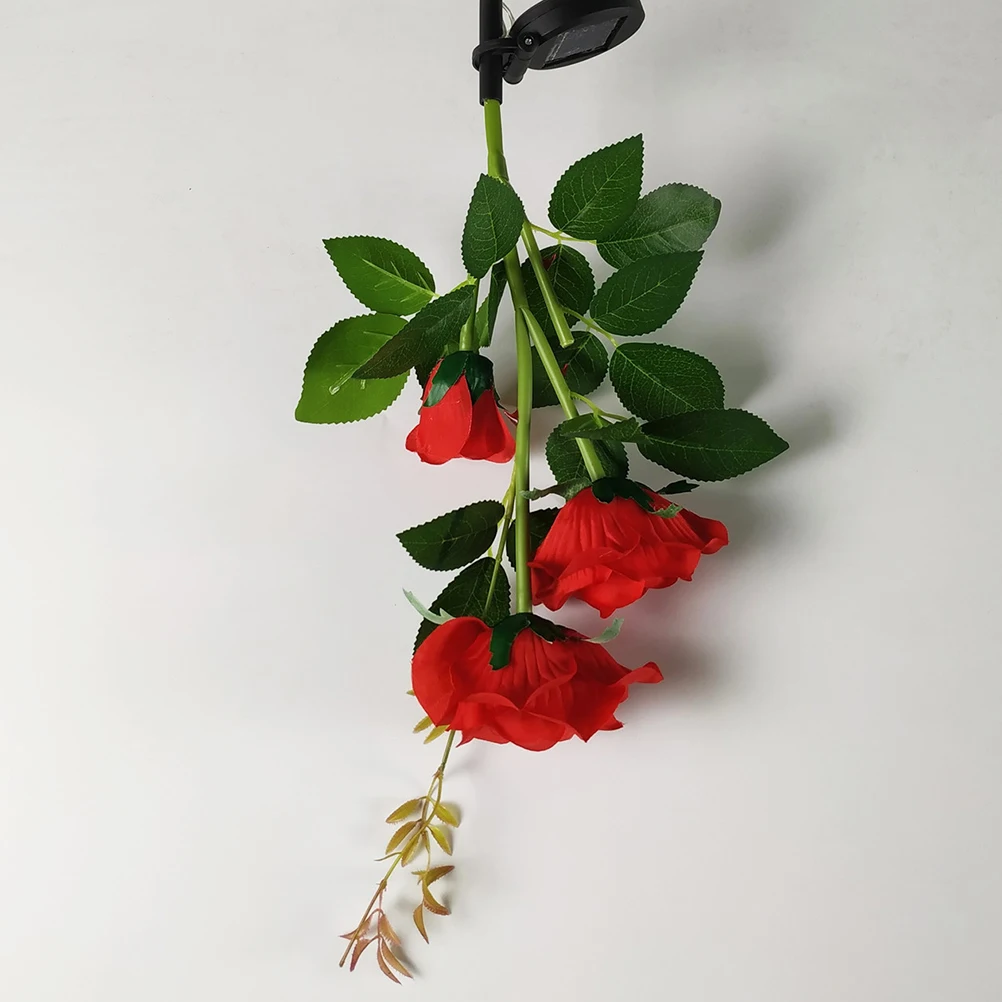 

Solar Rose Lantern Lights Insert into The Ground LED Powered Roses for Outdoors