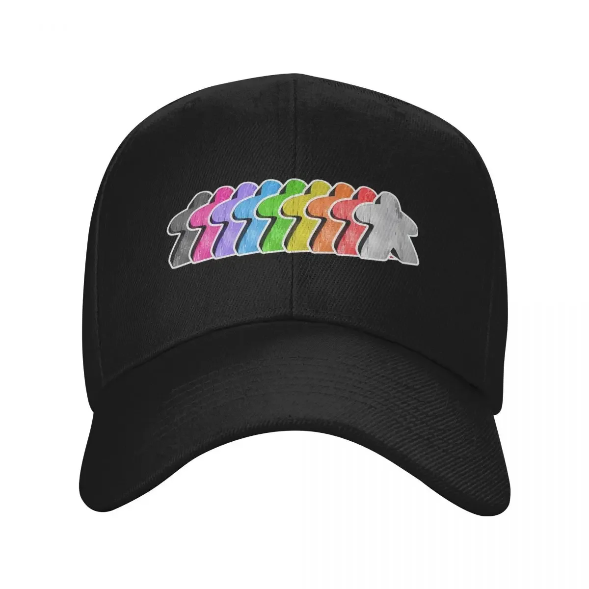 Washed Men's Baseball Cap Meeple Rainbow Row Trucker Snapback Caps Dad Hat C-Catan Golf Hats Wholesale customization