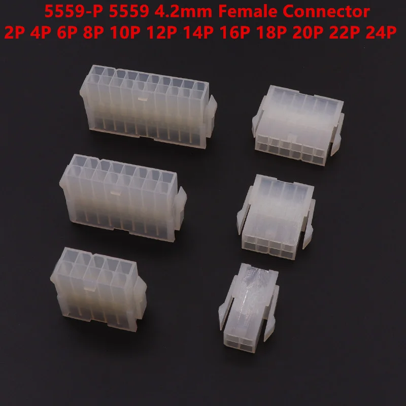 10PCS/Lot 5559-P 5559 4.2mm Automotive Wiring Harness Connector Female 2,4,6,8Pin For PC/Computer Graphics Card PC ATX Power