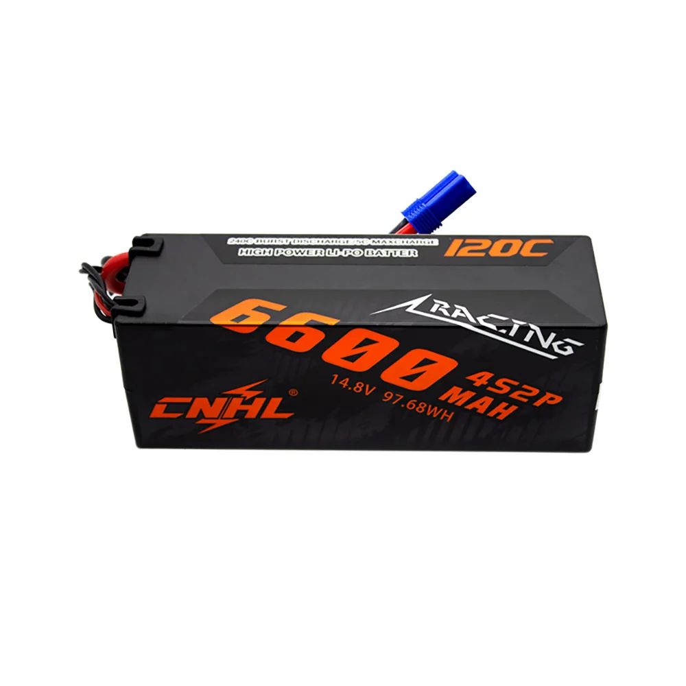 

CNHL 4S 14.8V Lipo Battery 6600mAh 120C Racing Series Hard Case With EC5 Plug For Car Buggies Monster Truck Buggy Racing Boats