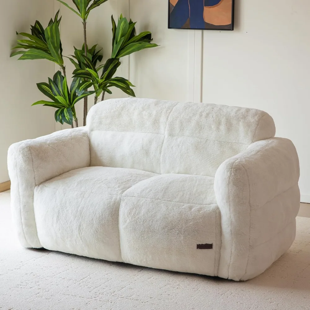 

Giant Bean Bag Chair for Adults, Ultra Soft Fluffy Loveseat Bean Bag Sofa, Oversized Floor Sofa for Living Room Bedroom