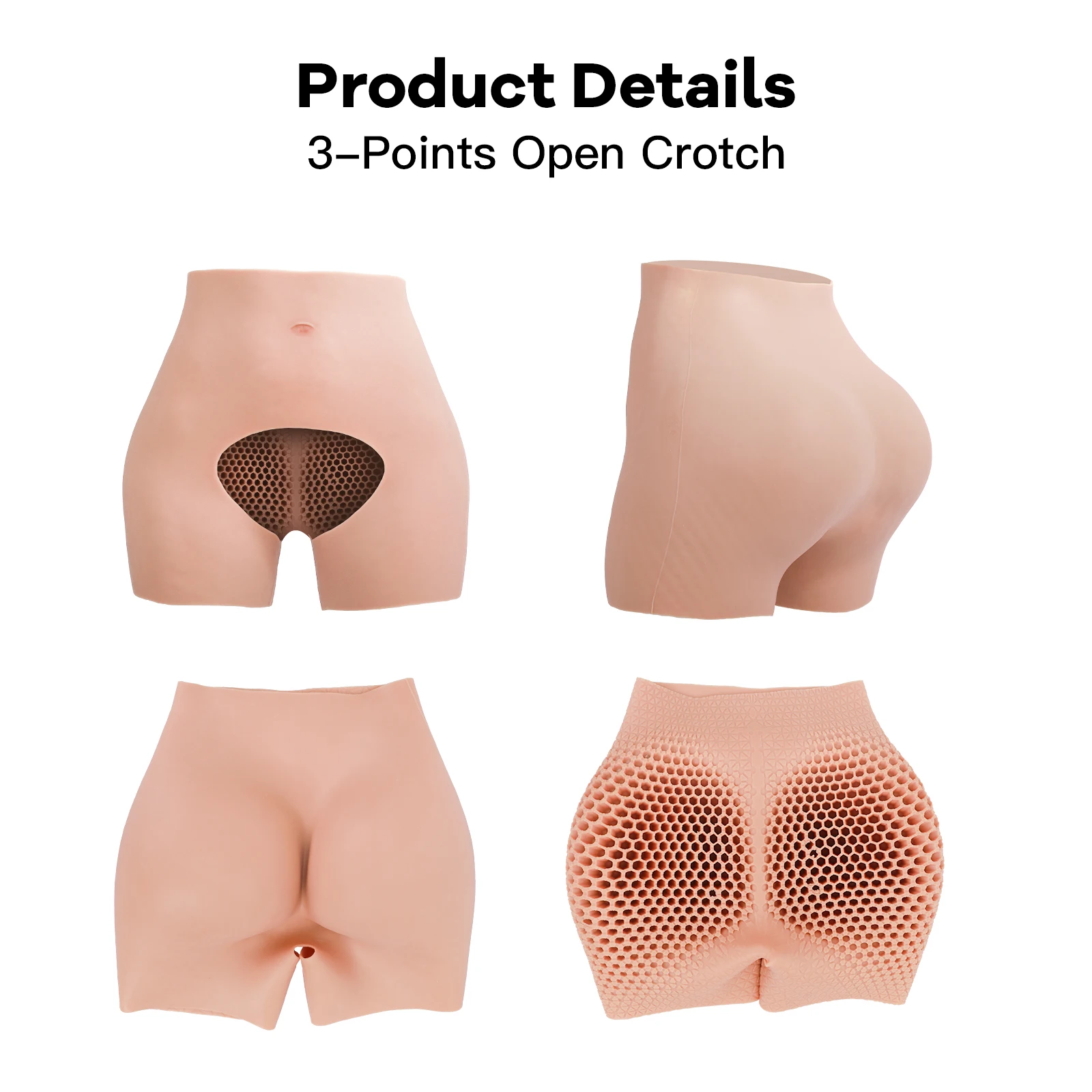 CYOMI Silicone Big Asses Pants Fake Buttocks Padded Enhancer Hip Butt Lifter Pantys Shapewear Open Crotch Shaper Underwear