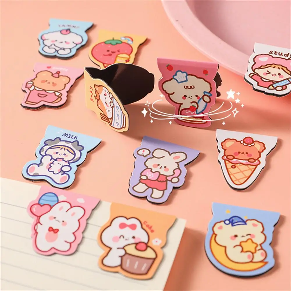 Cartoon Book Markers Cute For Students Teachers Reading Foldable Durable Student Learning Tools Page Clip Surface Waterproof