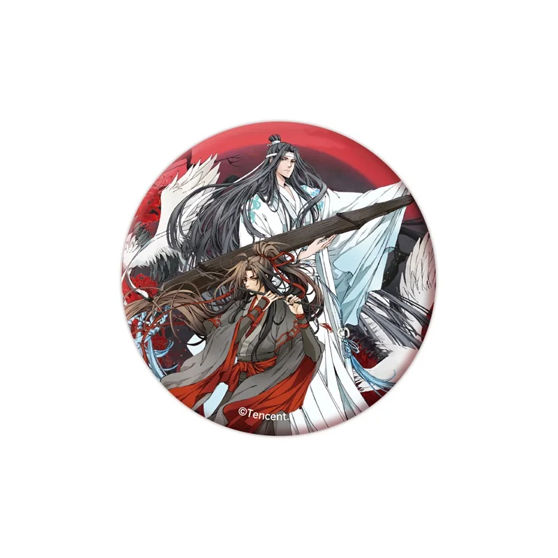 

75MM Anime Grandmaster of Demonic Cultivation LanWangJi WeiWuXian Cosplay Badge Xmas Gift Backpack Decoration Brooch Ornaments