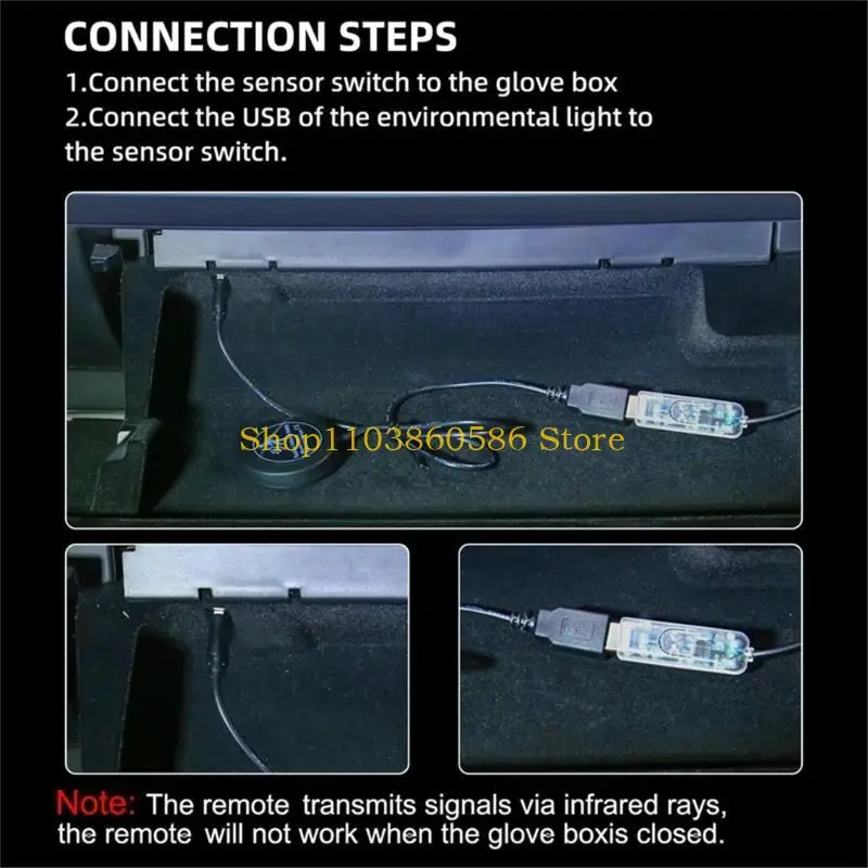 

242A Acrylic LED Interior Light Strips with Motion Sensor for Enhanced Car SUVs & Boats Atmosphere and Low Power Consumption
