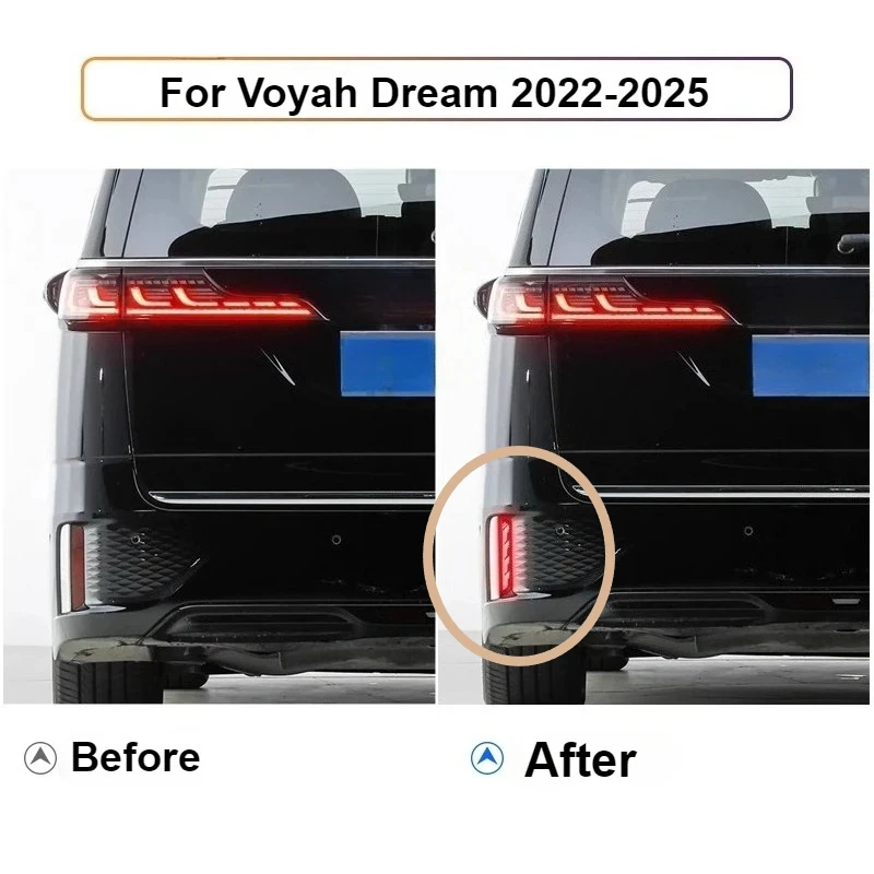 For Voyah Dream 2022-2025 Rear bumper light modified with LED brake warning and turn signal navigation light