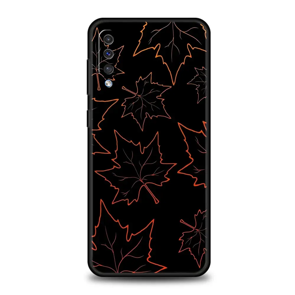 Case For Samsung A24 A12 A14 A32 A50 A70 A20S A10S A22 A40 A34 A54 A42 A52 5G A02S A04s Cover leaves fall fox pumpkin Halloween