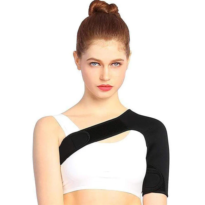 Supporto regolabile in neoprene per la spalla per fitness e corsa, S