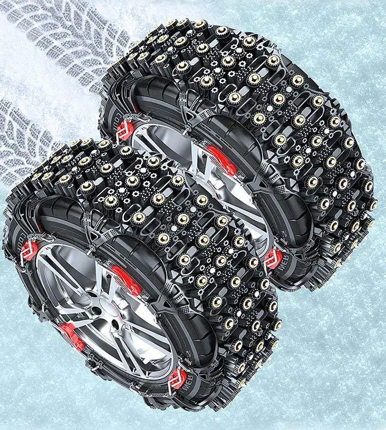 

Универсальные автомобильные снежные цепи - внедорожник, фургон, внедорожник, полное покрытие, нейлоновая резиновая гусеница с автоматическим затяжением