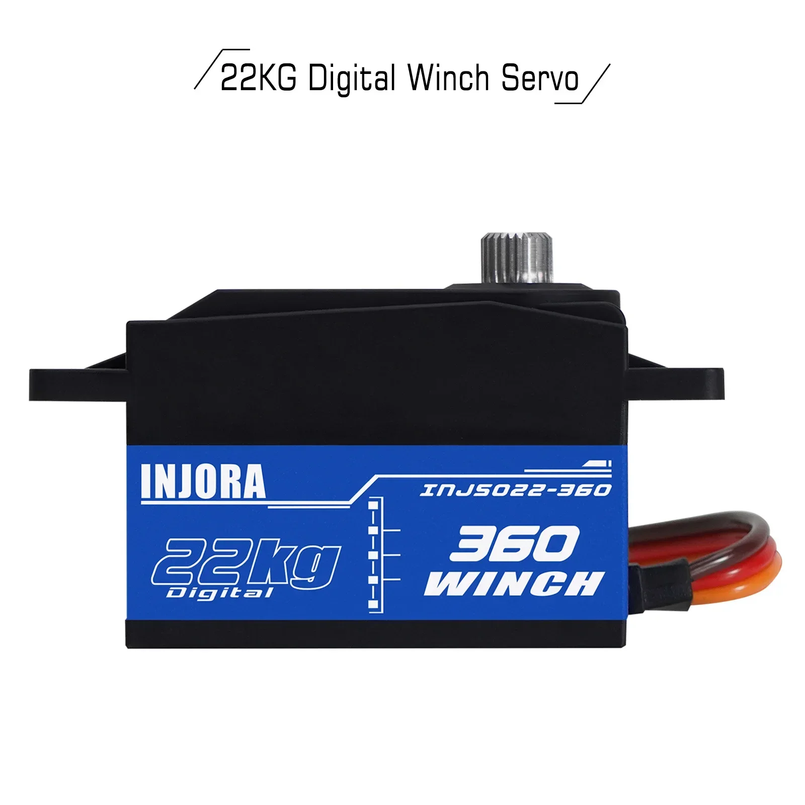 INJORA INJS022-360 22KG 360° Rotation Low Profile Brushed Servo Winch Spool for RC Crawler Car Boat Model