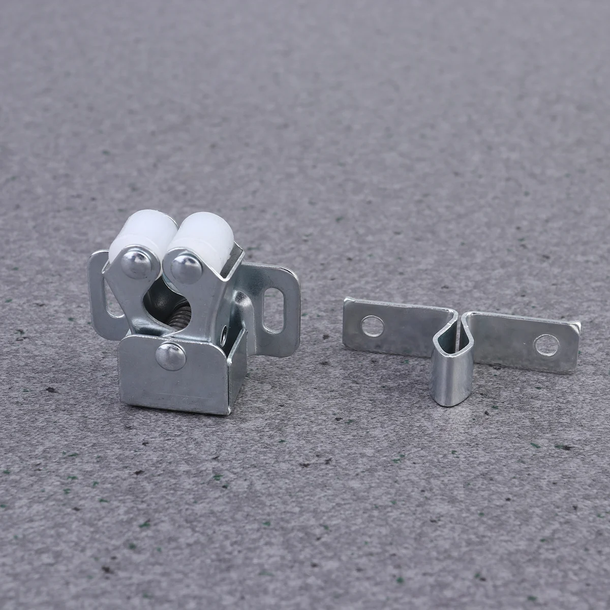 

20pcs Door Catch White Cabinet Latch Push Open Close Wear-Resistant Rust-Proof Iron Forging Hardware Lock