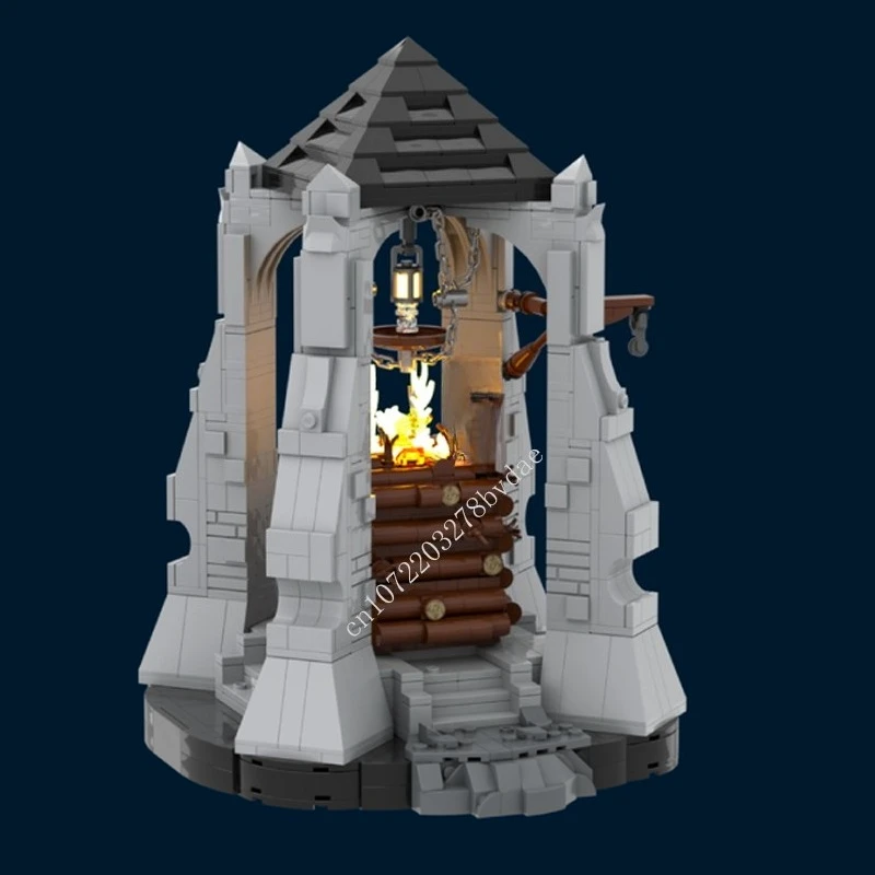 1238PCS 곤도르의 신호등 - 피핀의 용기 MOC 창의적인 거리 풍경 모델 블록 DIY 교육 조립 모델 장난감