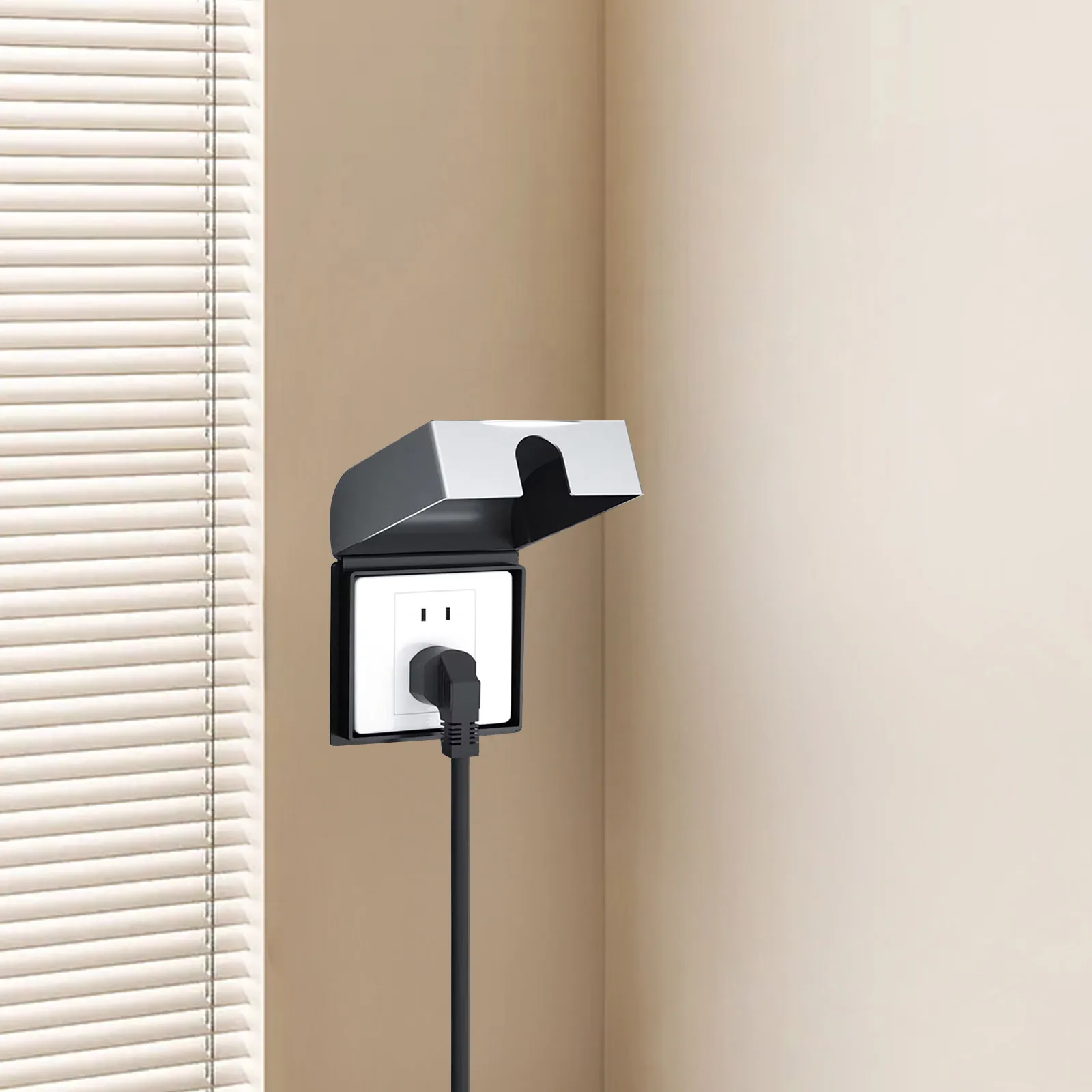 Interruptor tomada capa de chuva à prova dwaterproof água aço inoxidável caixa elétrica protetor tomada gabinete exterior receptáculo montagem na parede