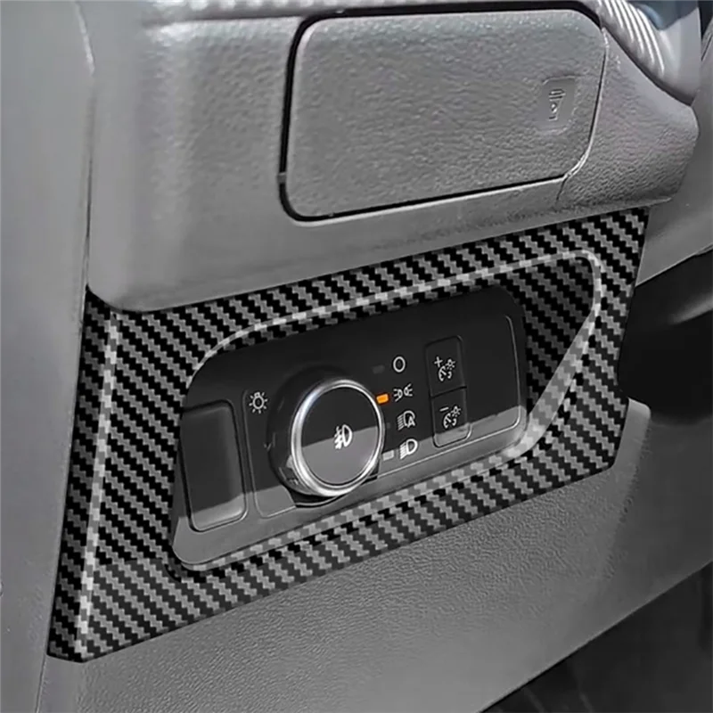 

A13F-1 PCS Car Headlight Switch Panel Cover Trim Carbon Fiber Pattern Car Accessories For Ford Ranger 2023+