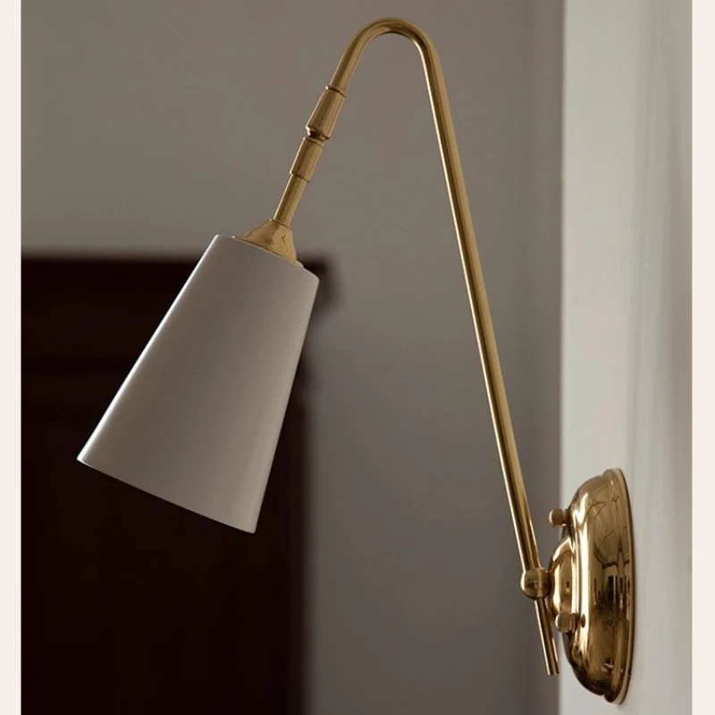 

Vintage brass wall lamp Nordic medieval living room corridor creative atmosphere wall lamp Bedroom bedside lamp Wall hanging