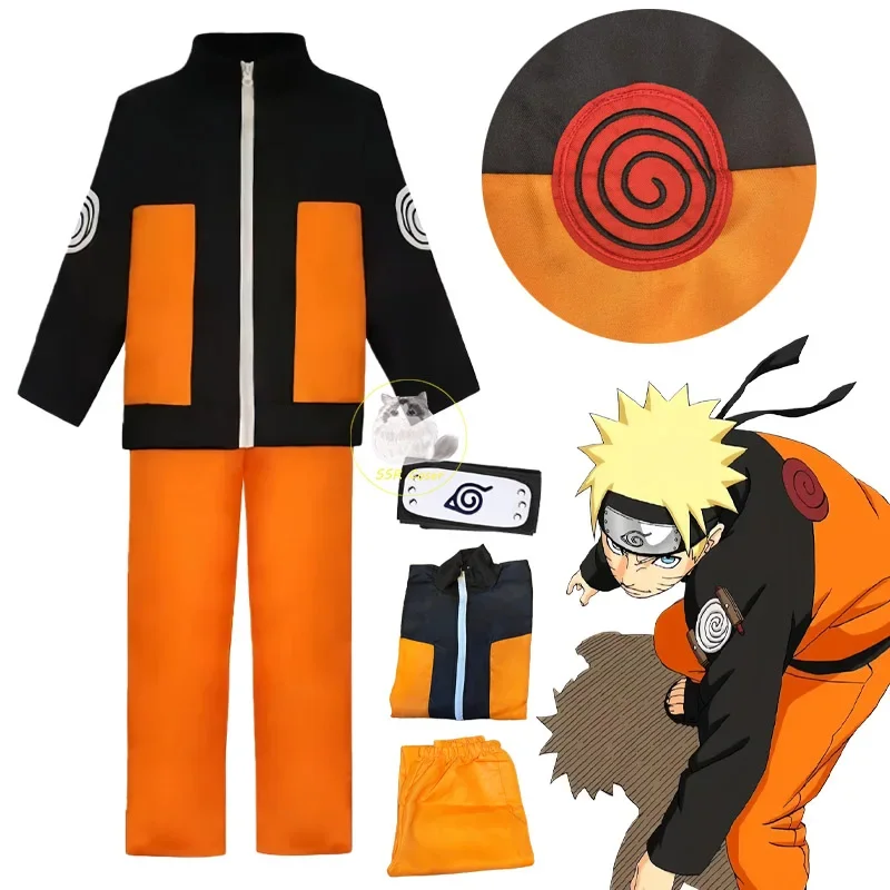 

2026 Anime Uzumaki Cosplay Costume Adult Version Top Pants Headdress Cosplay Christmas New Year Gift Cos Convention