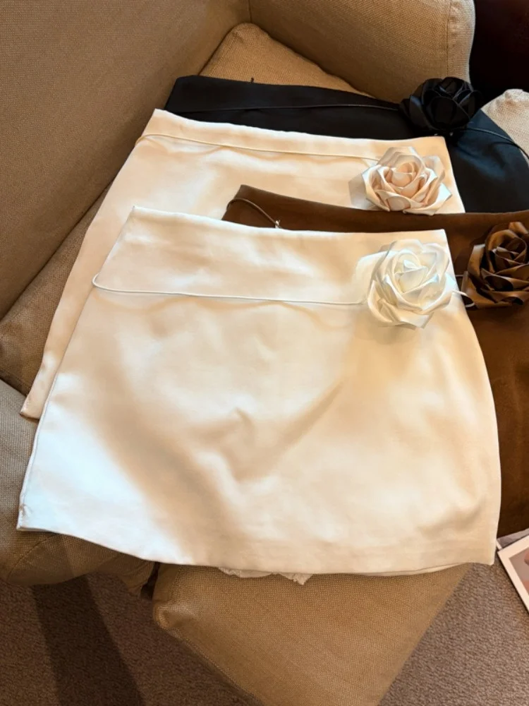 

Summer New High Waist Sexy Floral Half Body Skirt Tight Short A-Line Dress Women's White Bodycon Skirt Cleanfit Style