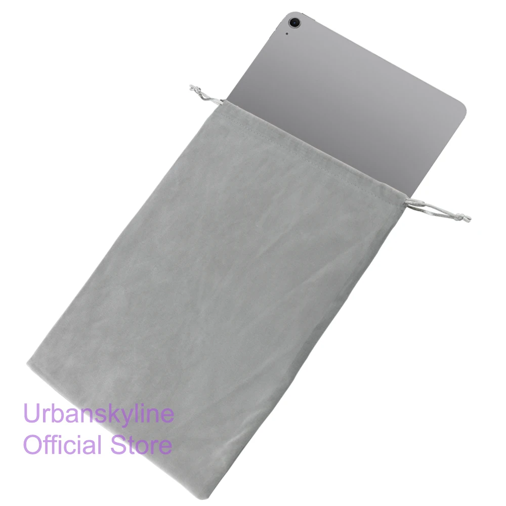 Sleeve for iPad Air 11 13 Pro M5 M4 Mini 7 6 12.9 10.9 10.2 9.7 7.9 8.3 Case Cover Protective Gray Drawstring Pouch Bag Liner