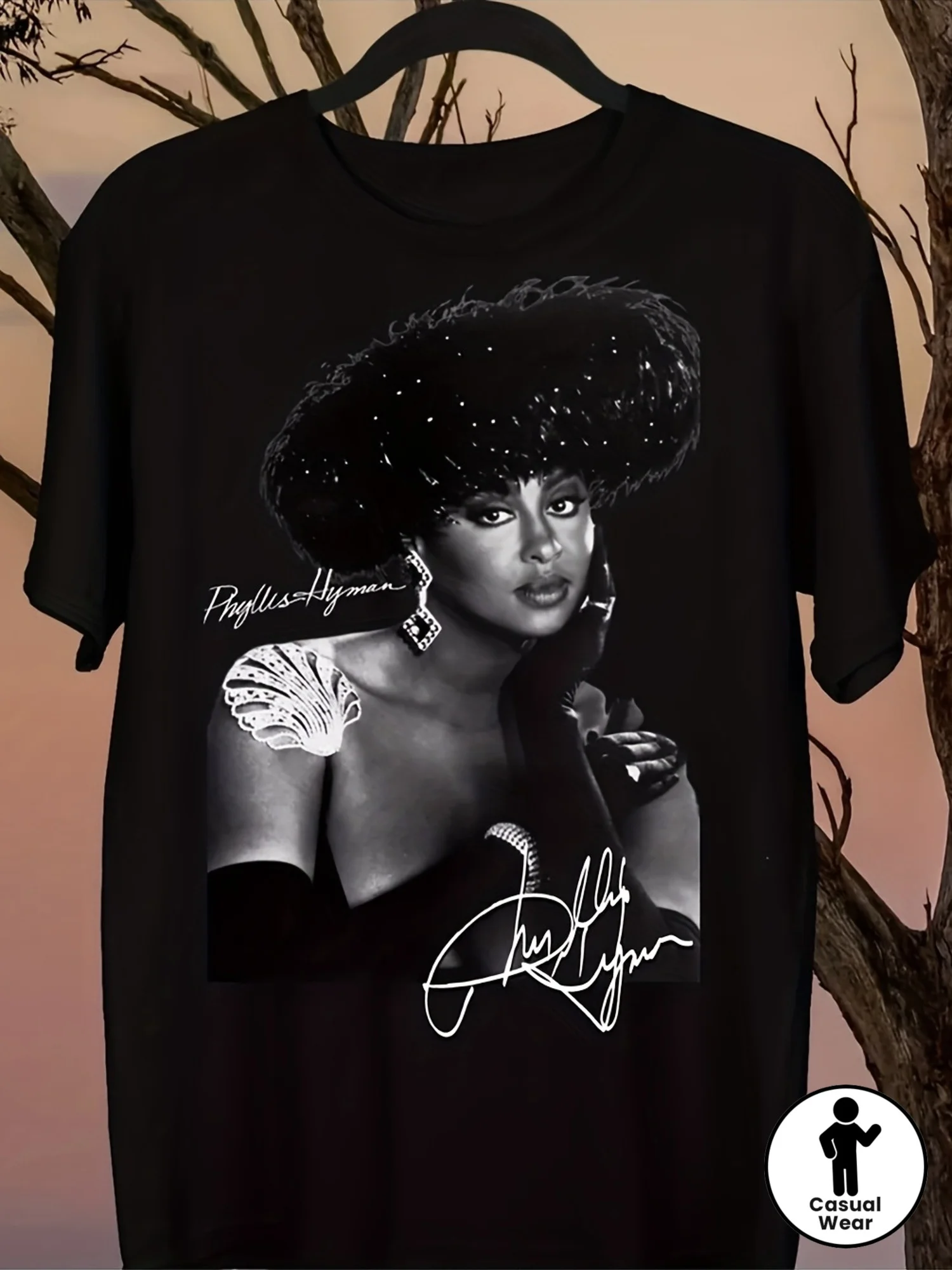 Phyllis Hyman Vintage 80s Iconic T-Shirt - Large Retro Music Tee Suitable for Men & Women, Unisex Casual Shirt with Iconic Lettering & Phyllis Hyman Print, Machine Washable Retro Fan Apparel for Concerts, Casual Wear, Year-Round, PLUS SIZE