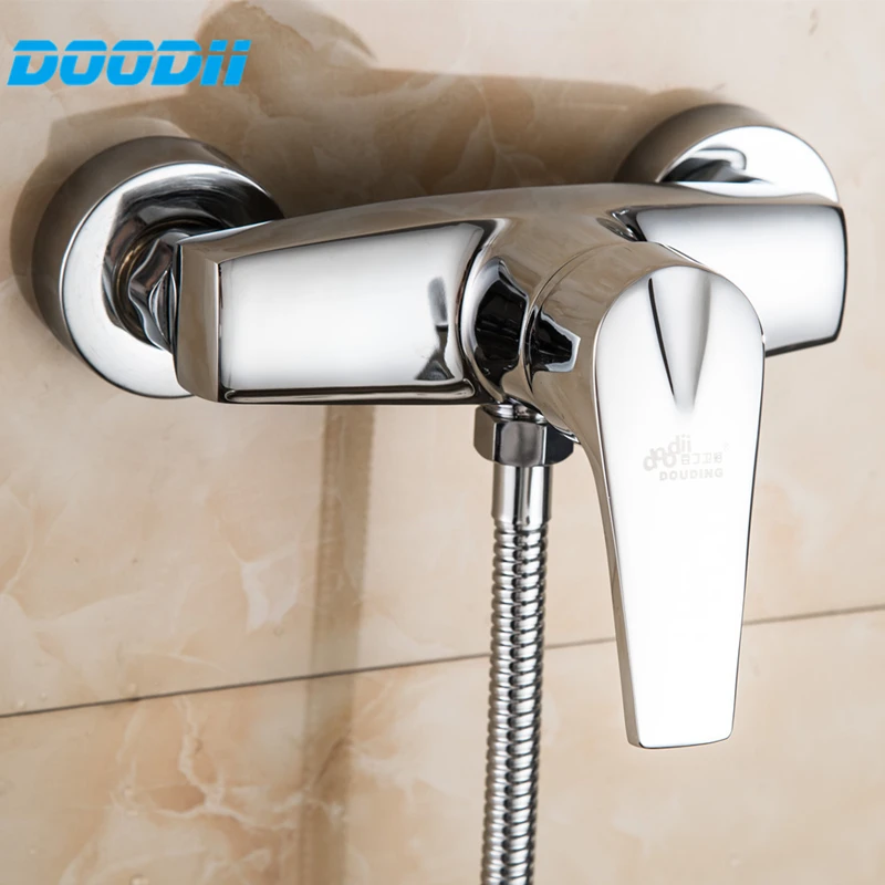 Bathroom Shower Faucet Bath Faucet Mixer Tap With Hand Shower Head Set Wall Mounted Doodii