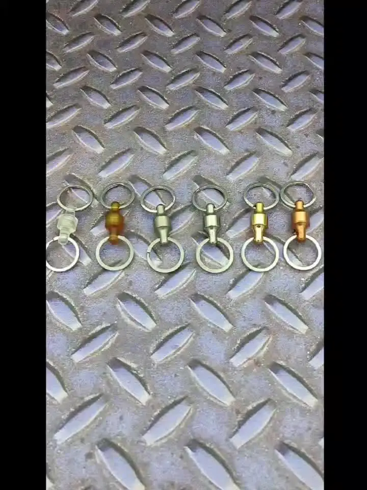 360 °   Rotação pei removível chaveiro liberação rápida duplo destacável chaveiro pull-apart edc chaveiro carro pingente ferramenta edc