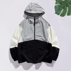 Summer Coat Men Women Lightweight Color-block Sunscreen Fishing Running Clothes Outdoor Casual Quick-drying Skin Windbreaker Men