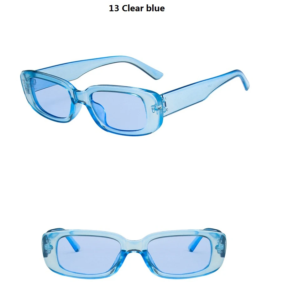 28PCS Kleine Rechteck Muster Sonnenbrille Für Frauen Vintage Marke Designer Quadrat Sonnenbrille Weiblichen Brillen Anti-glare UV400 – Detail 12