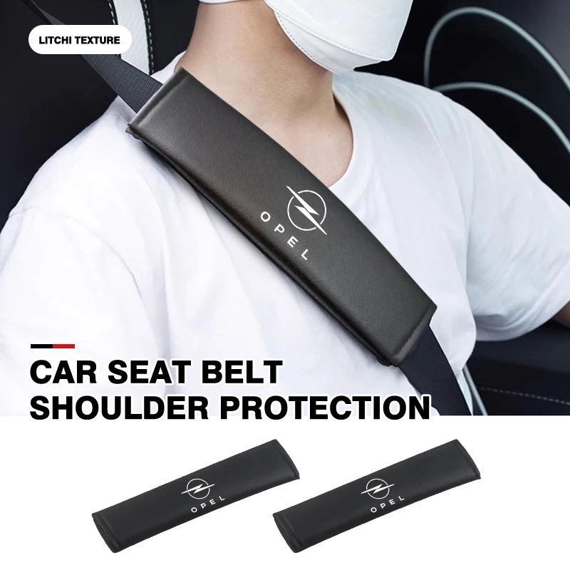 Car Shoulder Pad Safety Belt Protector Cover Strap Mat Interior For Opel Corsa Astra Insignia Vectra Zafira Meriva Mokka Gran