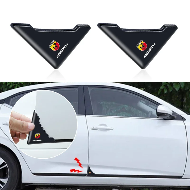 Cubiertas anticolisión para puerta de coche, protector de esquina de puerta para Fiat ABARTH 124 125 130 131 500 595 Esseesse 695 Punto Scorpion
