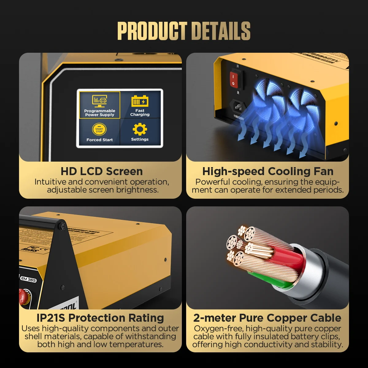 AUTOOL EM365 العاكس برمجة الطاقة إصلاح بطارية السيارات في الوقت الحقيقي سيارة الانتقال كاتب منظم أداة السيارة 110 فولت/220 فولت