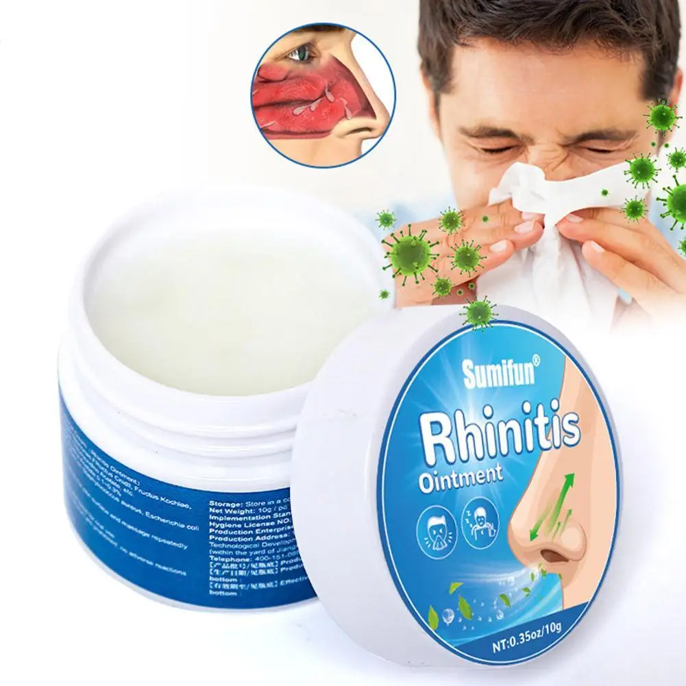 

Rhinitis Nose Nasal Cream Sinusitis Treatment Ointment Allergic Itchy Nos Sneezing Congestion Medical Plaster Nose Health Care