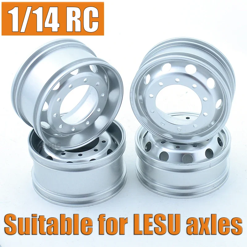 

1:14th Scale RC Truck 2pcs Metal Wheels 20mm/25mm Hub Rim for SCANIA Tamiya 770S R620 for VOLVO ACTROS AROCS Model Car DIY Parts